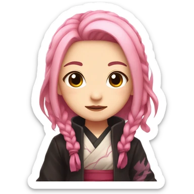 Nezuko cute pink sticker