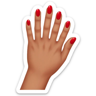 Red Nail polish sticker