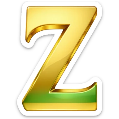 number 7 in golden and green shadows sticker