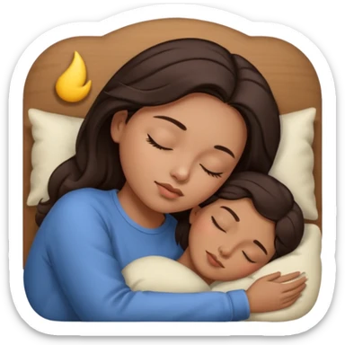 Dormir cabelo preto pele morena clara mulher dormindo sticker