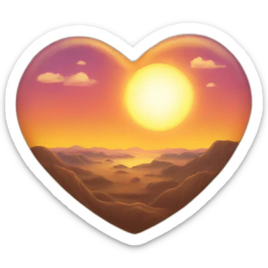 Heart sun  sticker