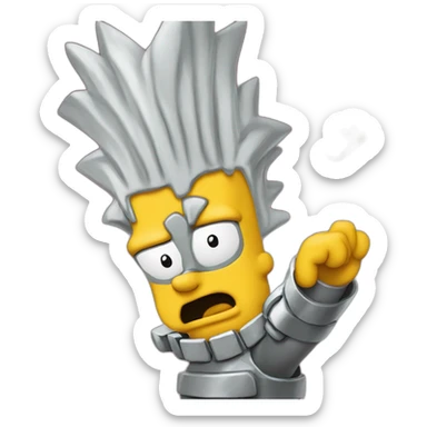 Bart simpson with singlases sticker