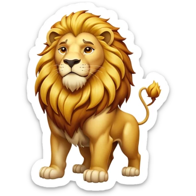 A king lion sticker