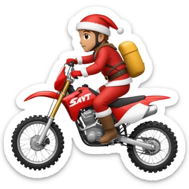 motocross christmasw sticker