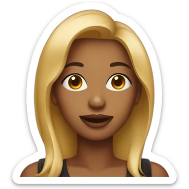 female singer sticker