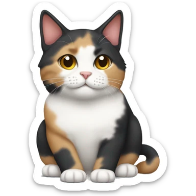 Tricolor cat  sticker