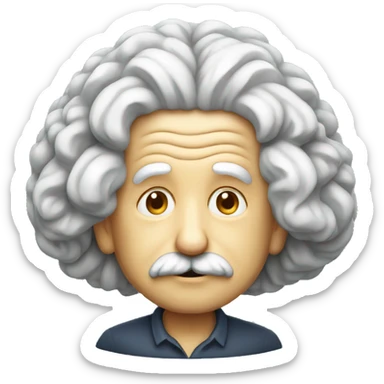 albert einstein brain sticker