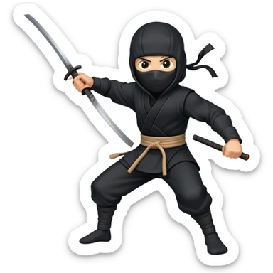 the ninja was fight  sticker