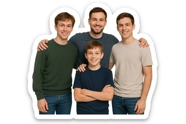 10 11 uoshli bolaning akalarini tasvirlab ber orqa fonda hech qanday narsa bo'lmasin sticker