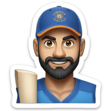 Virat kohli with cap sticker