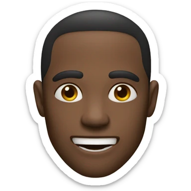 emoji with amazing jawline running finger across bottom of jaw sticker