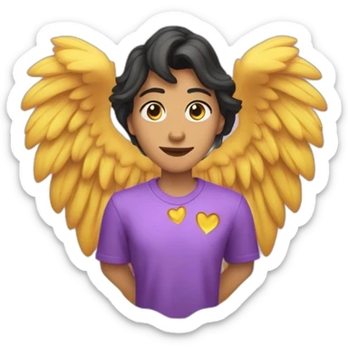 Corazón lila quebrado sticker