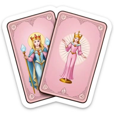 light pink tarot card deck sticker