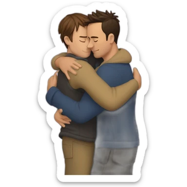 Chandler and joey last hug sticker