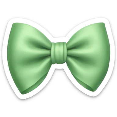 One Sage green bow sticker