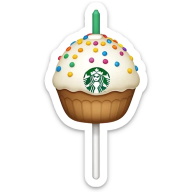 Starbuck birthday cake pop sticker