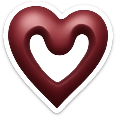dark red heart sticker