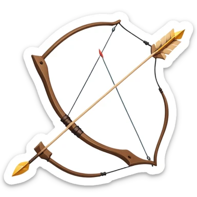 A bow with arrow sticker