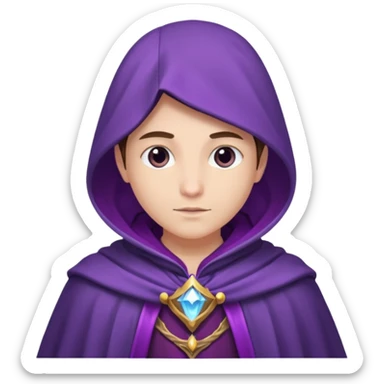fantasy magic purple cloak sticker