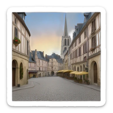 The city of Evreux in france sticker