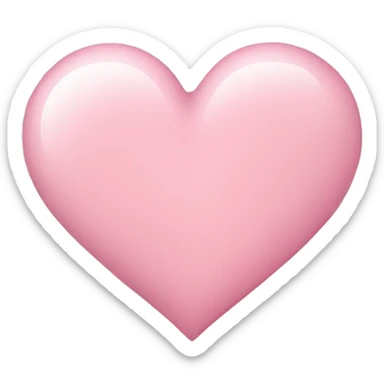 light pink heart sticker