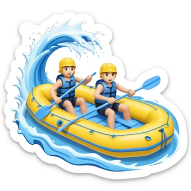 whitewater raft sticker