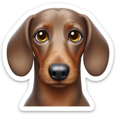 Dapple sausage dog with one blue one brown eye sticker