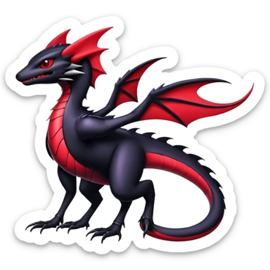 Shiny Epic Badass Gothic Noibat-Salandit-Nargacuga-Hybrid sticker
