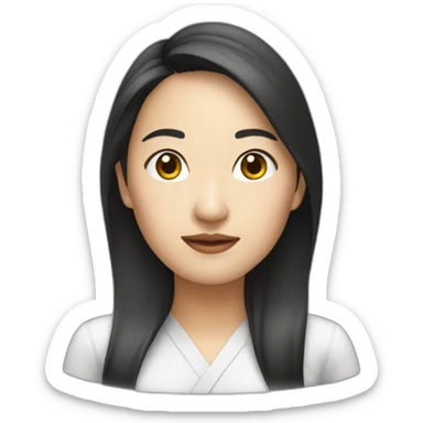woman Asian data analyst sticker