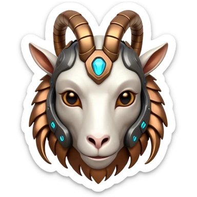 Cybernetic Goat(Ram) man sticker