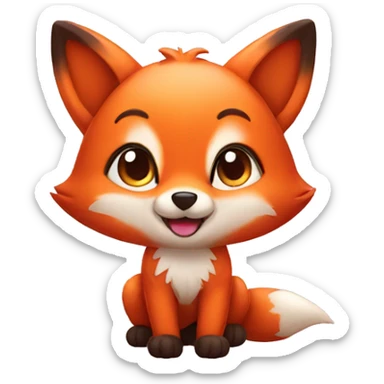 cute fox sticker