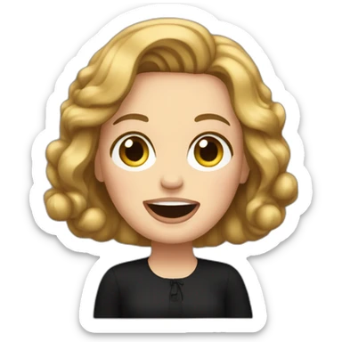 Adele talking on iphone sticker