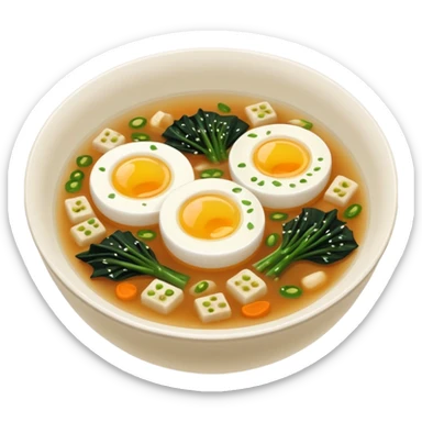 Make an emoji of tteokguk, a traditional Korean food. sticker