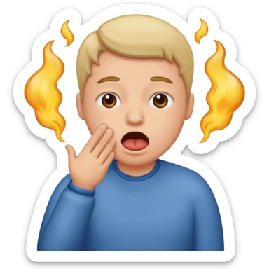 Person burping and farting sticker