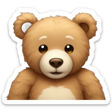 teddy bear that loves and cuddles sticker