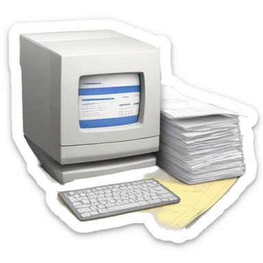 computer with construction documents and a budget for a building sticker