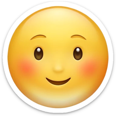 Generate a high-quality 3D cartoon-style emoji of a yellow sun, bright and cheerful, smooth gradient colors, rounded and cute appearance, simple white background, high-resolution.
 sticker