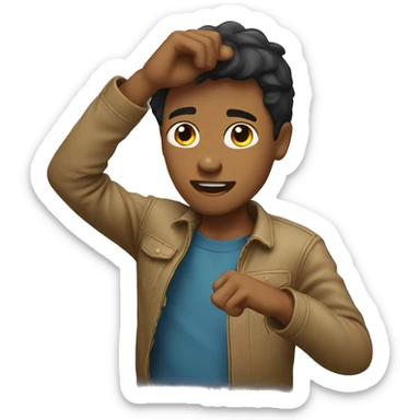 Jeune homme qui fait un DAB sticker