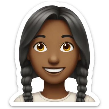 regular girl smiling sticker