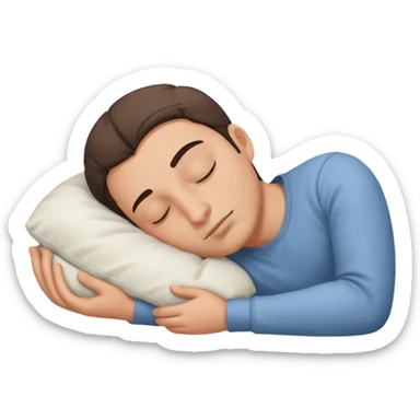 He was in a deep sleep. sticker