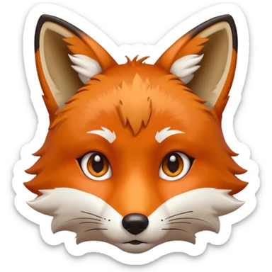 fox face sticker