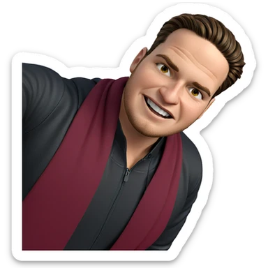 confident young man portrait sticker