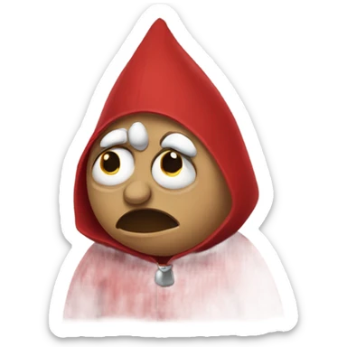 Crying cardinal filled with grief sticker