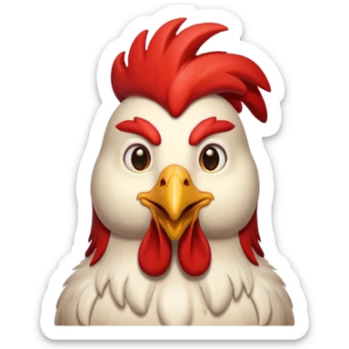 Un gallo con la cabeza de Jesús  sticker
