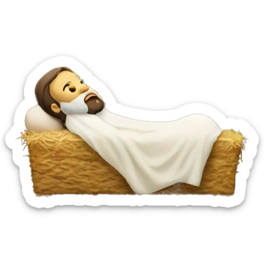jesus’s manger for christmas  sticker