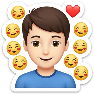 Romantic animated sticker boy from core
Cute emojis around 😗😏🥰😍😘😚
Fancy Persian text:
[نازنین هیچوقت ولت نمی‌کنم]
Soft animation, love style
 sticker