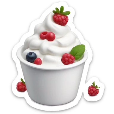 Greek yogurt with berries sticker