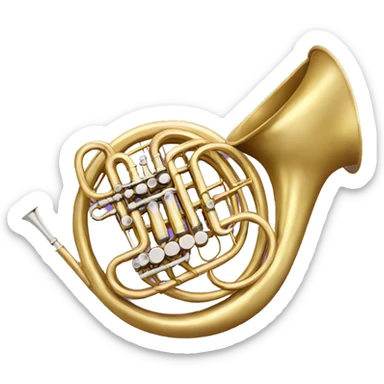 french horn PURPLE sticker