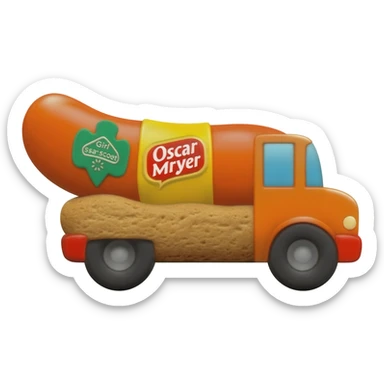Girl scout cookie truck in the shape of a cookie like the oscar mayer weiner mobile sticker