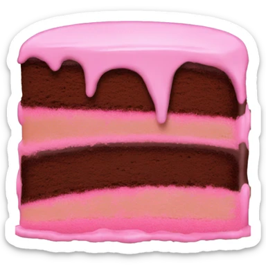 chocolate cake with pink icing sticker
